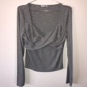 FashionNova grey long sleeve. Size XL